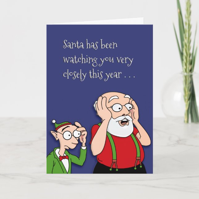 Made Santa's Naughty List Holiday Card (Front)