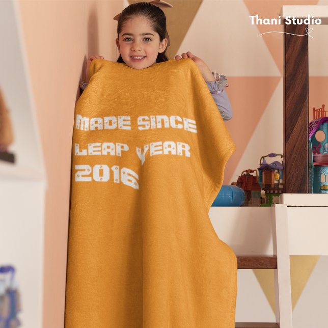 Made Since Leap Year... February 29th Birthday Sherpa Blanket (Creator Uploaded)