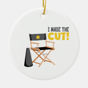 Made The Cut Ceramic Ornament