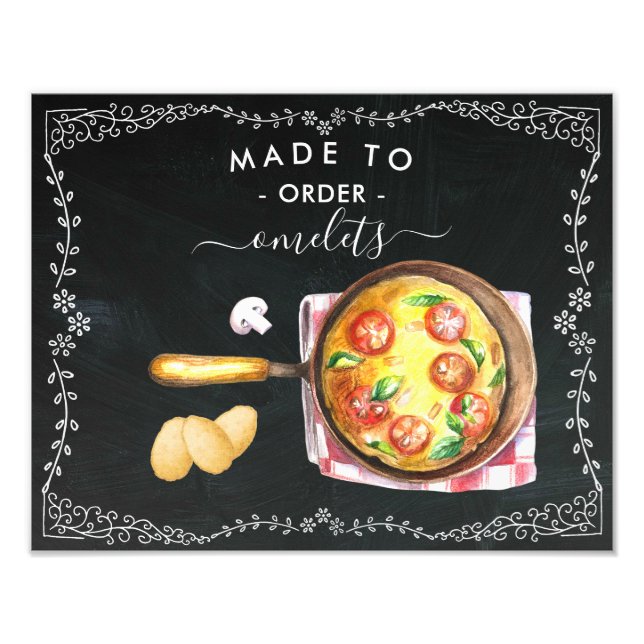 Made to Order Omelettes Chalkboard Sign (Front)