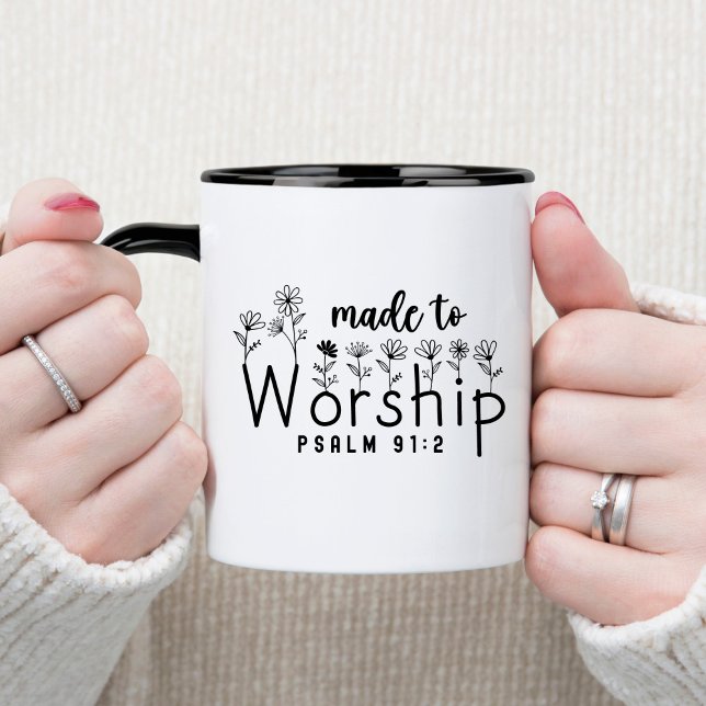 Made To Worship Bible Verse Christian Coffee Mug (Creator Uploaded)