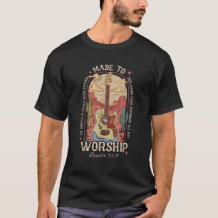 Made to Worship Boho Western Christian Guitar West T-Shirt