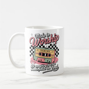 Made to Worship Psalms 150:6 Retro Cassette Coffee Mug
