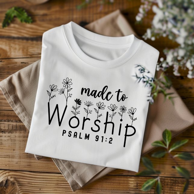 Made To Worship Women and Children Christian T-Shirt (Creator Uploaded)