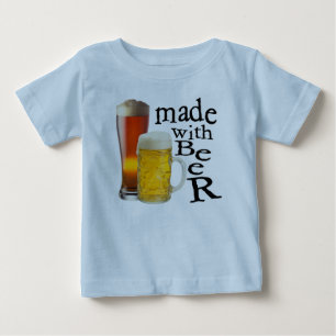 Made with beer funny baby infant outfit T-Shirt