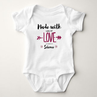 Made With Lots of Love & A Little Science IVF  Baby Bodysuit
