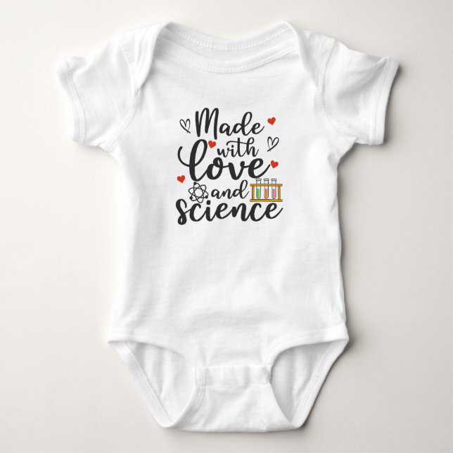 Made With Love And Science IVF Baby Bodysuit (Front)