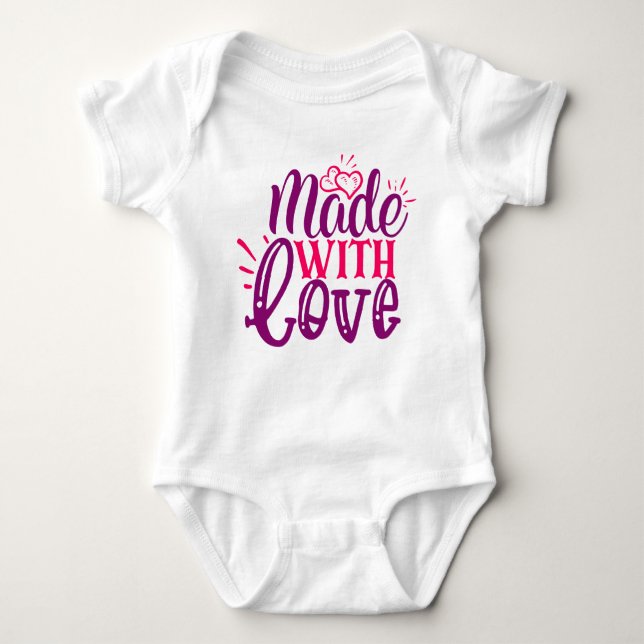 Made With Love Baby Bodysuit (Front)