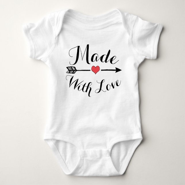 Made with Love Baby Romper Bodysuit (Front)