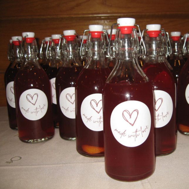 Made with Love - Circle Sticker for Favours (Creator Uploaded)