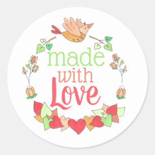 Made with Love Classic Round Sticker