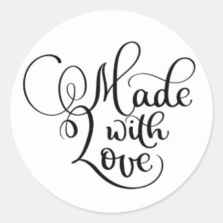 Made With Love  Classic Round Sticker