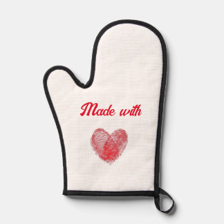 Made with love cookie oven mitt