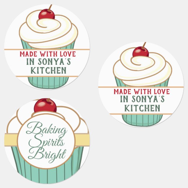 Made With Love Cupcake Personalised (Group)