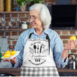 Made With Love Custom Name Grey Buffalo Plaid Apron<br><div class="desc">Made with love in Grandma's kitchen! Easily change to any name or text. Grey and white plaid buffalo check gingham pattern. Makes a wonderful grandparent gift or present for the cook or baker in your life. The perfect Mother"s Day gift for grandma!</div>
