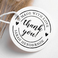 Made With Love & Custom Name Product Thank You