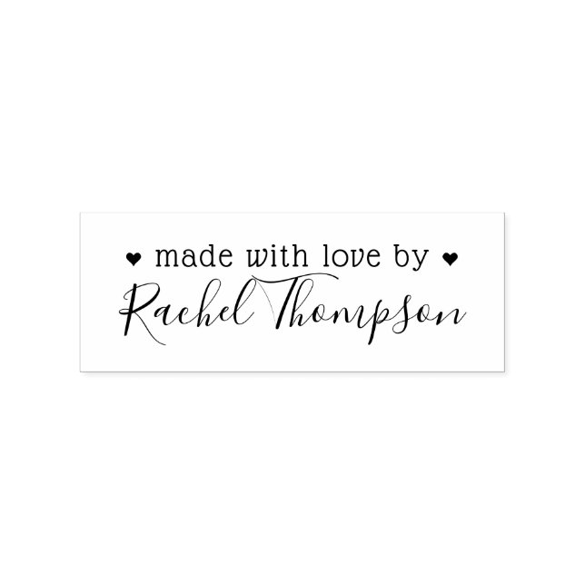 Made With Love Cute Hearts Arts & Crafts Rubber Stamp (Imprint)