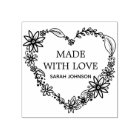 Made With Love Floral Heart Wreath Personalised