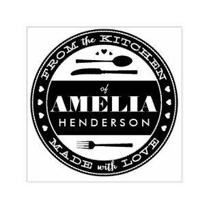 Made with Love Food Gift Personalised Ink Stamp