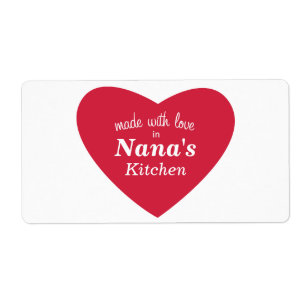 Made with Love Food Label