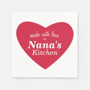 Made with Love Food Label Napkin