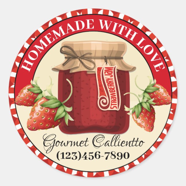 Made With Love Food Sticker (Front)