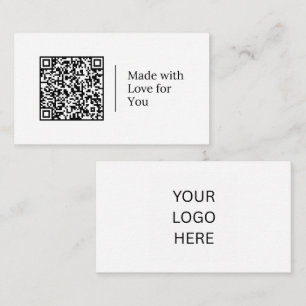 Made With Love for You Customisable QR code Logo Business Card