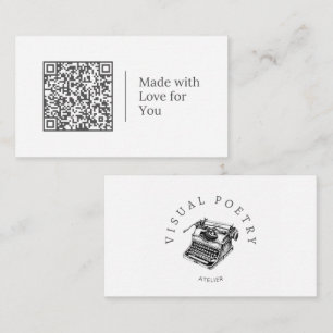 Made With Love for You Customisable QR code Logo Business Card