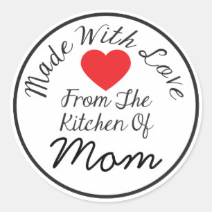 Made With Love From The Kitchen Of Classic Round Sticker