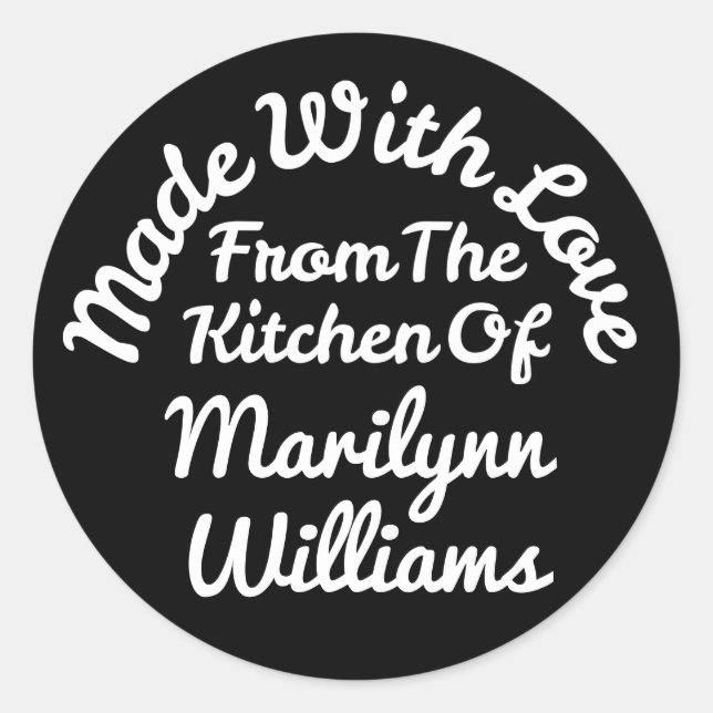 Made With Love From The Kitchen Of Classic Round Sticker (Front)