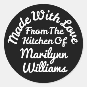Made With Love From The Kitchen Of Classic Round Sticker