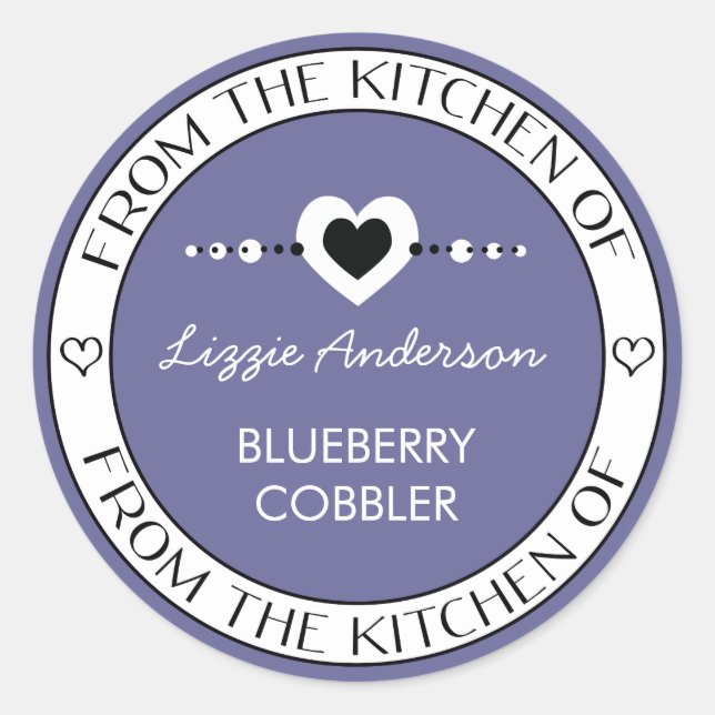 Made with Love From the Kitchen of Label | Purple (Front)