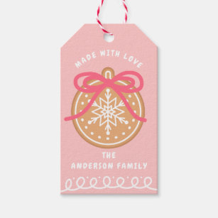 Made with Love Gingerbread Cookie Gift Tags