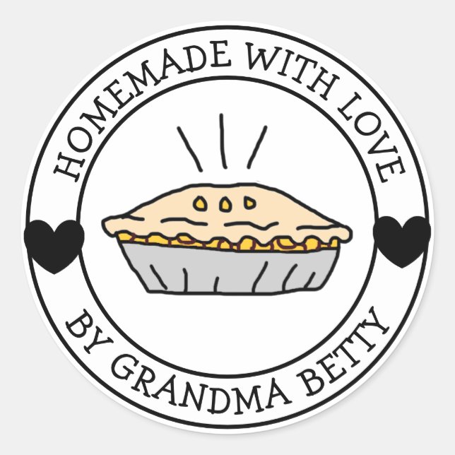 Made with Love, Handmade Apple Pie Labels (Front)