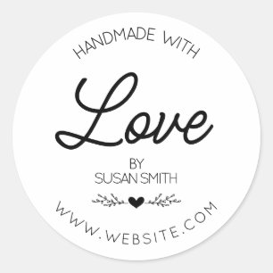 Made with Love Handmade Classic Round Sticker