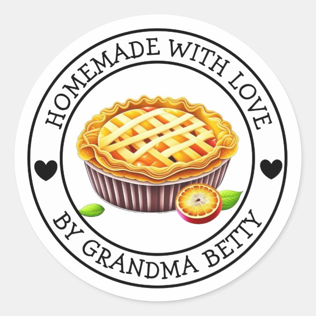 Made with Love, Handmade Pie Labels (Front)
