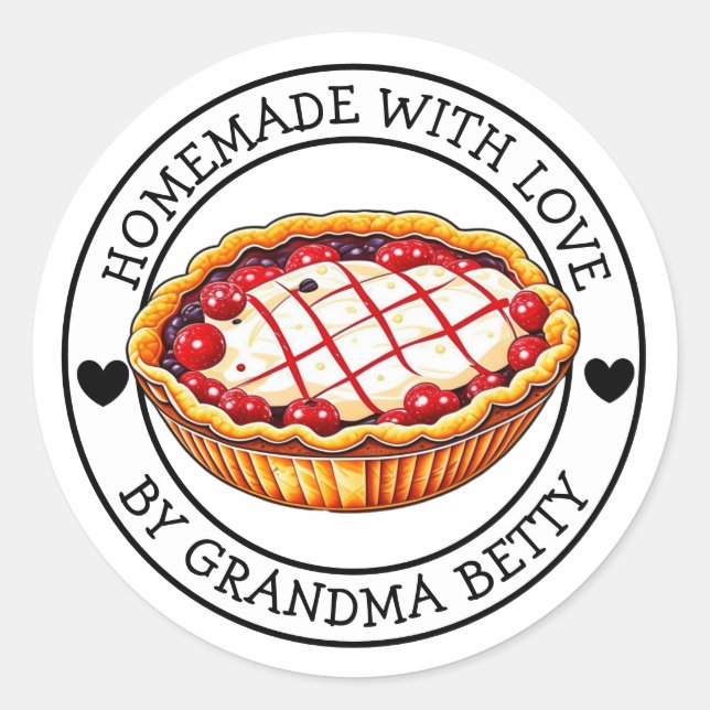 Made with Love, Handmade Pie Labels (Front)