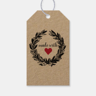 Made with Love Heart Gift Tag