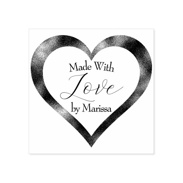 Made with Love Heart Rubber Stamp (Imprint)
