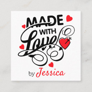 Made with Love Hearts Business Card