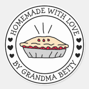 Made with Love, Homemade Cherry Pie Gift Labels