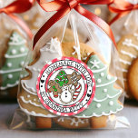 Made with Love, Homemade Christmas Cookies Classic Round Sticker<br><div class="desc">If you love to gift homemade Christmas cookies and hand them out at Christmas or other holidays then these adorable labels will add a really cute touch to your baked goods!</div>