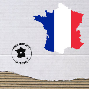 Made With Love in France Rubber Stamp