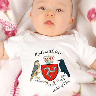 Made with Love in Isle of Man / UK flag Baby Bodysuit