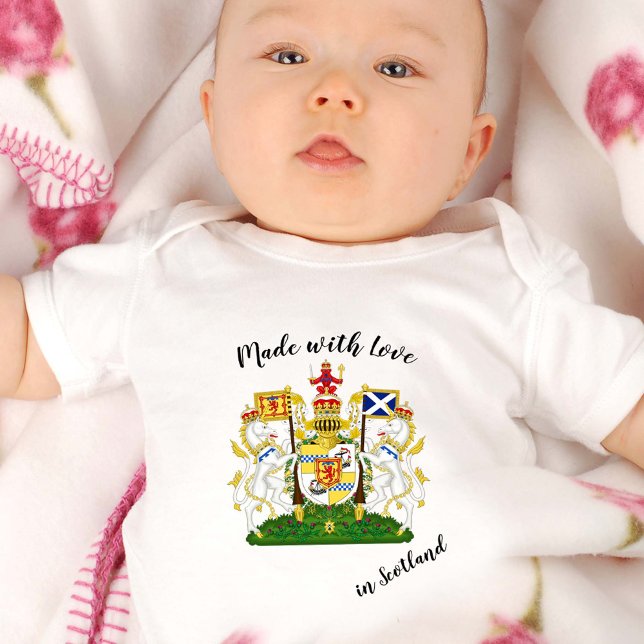 Made with Love in Scotland / Scottish flag Baby Bodysuit (Creator Uploaded)