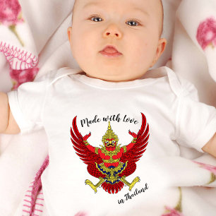 Made with Love in Thailand / Thai flag Baby Bodysuit