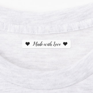Made with Love kids Clothing Labels, Shirt Label