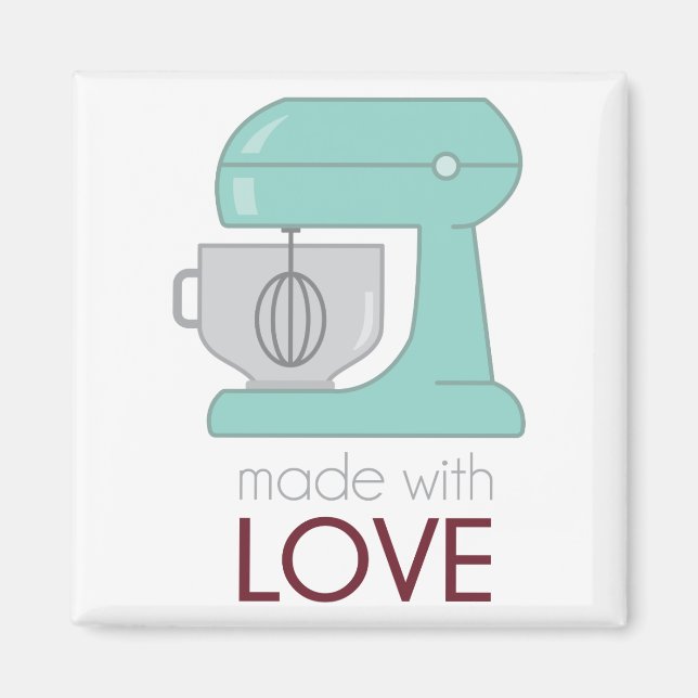 Made With Love Kitchen Mixer Magnet (Front)