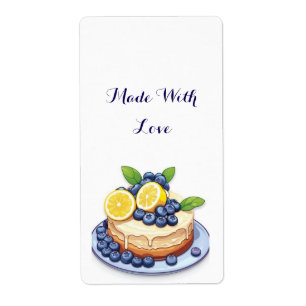 Made with Love Lemon Dessert Return Address Label