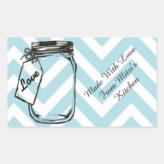 Made with love mason jar sticker